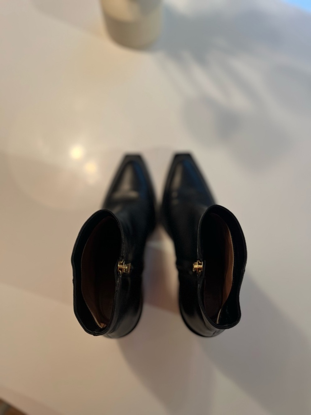 Marni Black Leather Square-Toe Ankle Boots with Block Heel - Picture 5 of 10